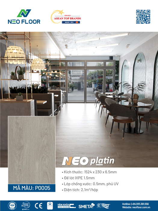 Neo Platin P0005 - Sàn Đá Công Nghệ SPC Neo Floor - Công Ty Cổ Phần Neo Floor